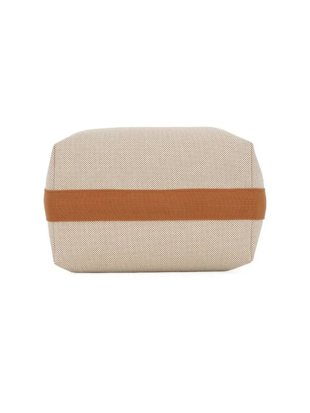 Hermes Pouch Bride-a-Brac GM Cabriole Biscuit Silver Canvas